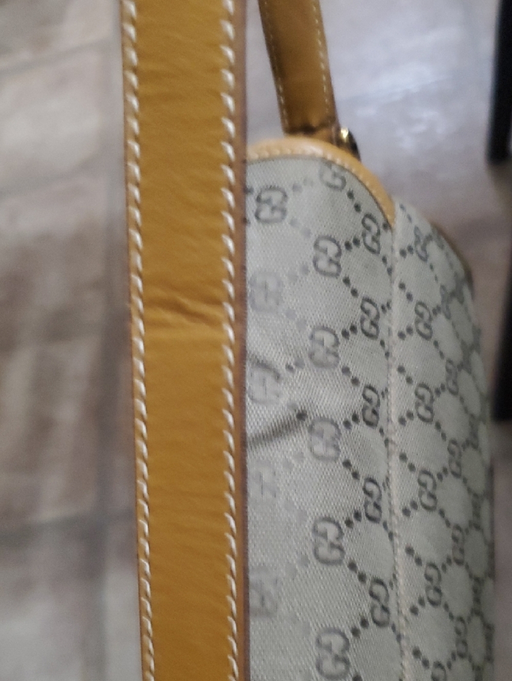 Gucci Brown and Tan GG Monogram Buckle Shoulder Crossbody - Picture 7 of 16